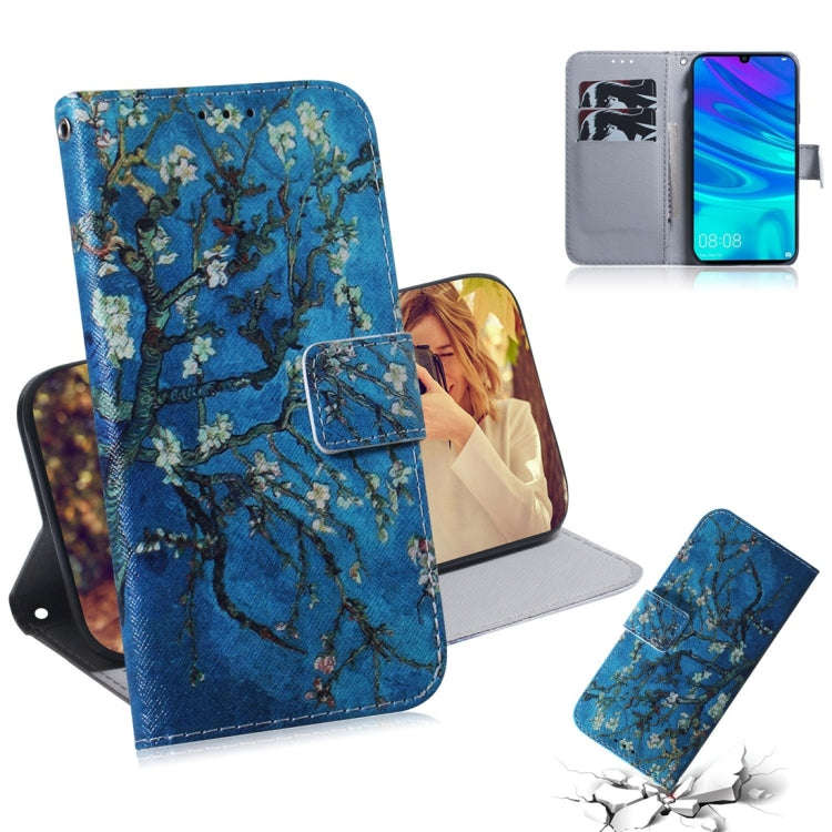 Apricot Flower Pattern Coloured Drawing Horizontal Flip Leather Case for Huawei P Smart (2019) / ...