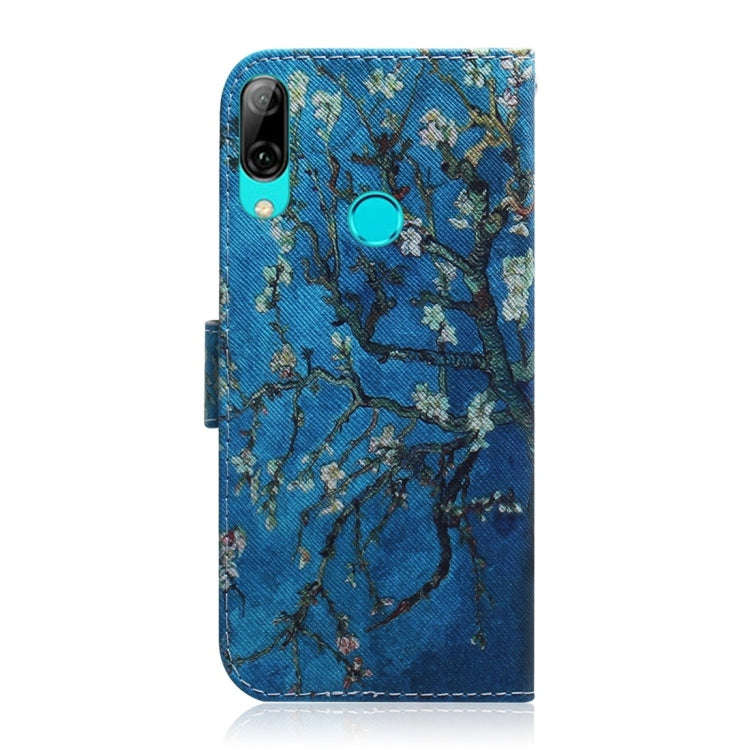 Apricot Flower Pattern Coloured Drawing Horizontal Flip Leather Case for Huawei P Smart (2019) / ...