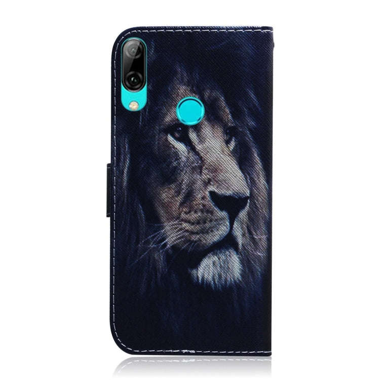 Lion Pattern Coloured Drawing Horizontal Flip Leather Case for Huawei P Smart (2019) / Honor 10 L...
