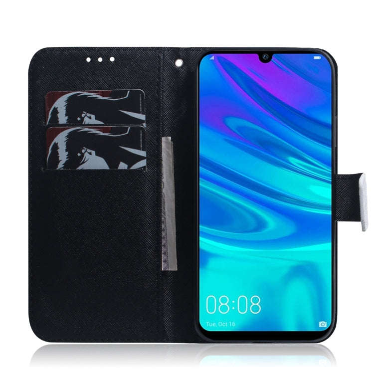 Wolf and Dog Pattern Coloured Drawing Horizontal Flip Leather Case for Huawei P Smart (2019) / Ho...