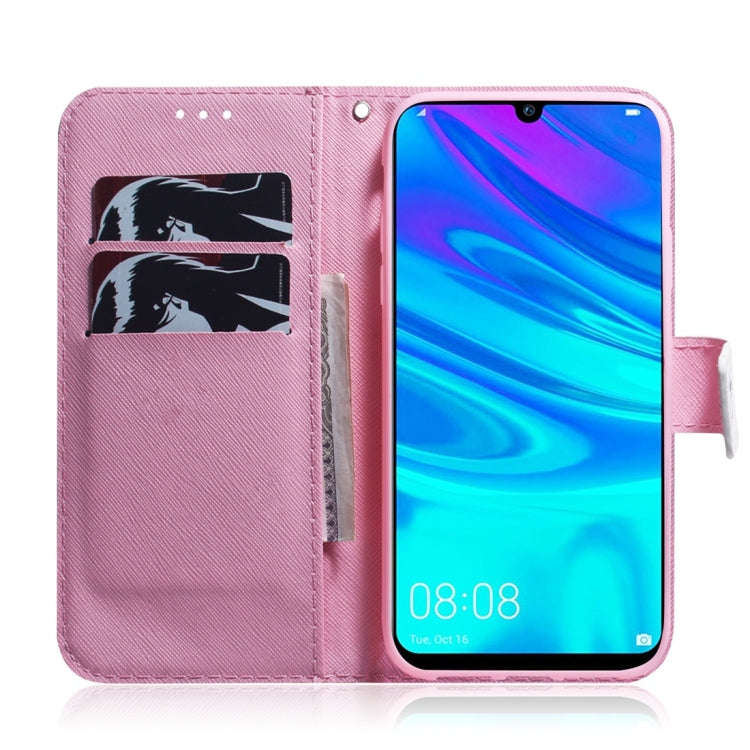 Magnolia Flower Pattern Coloured Drawing Horizontal Flip Leather Case for Huawei P Smart (2019) /...