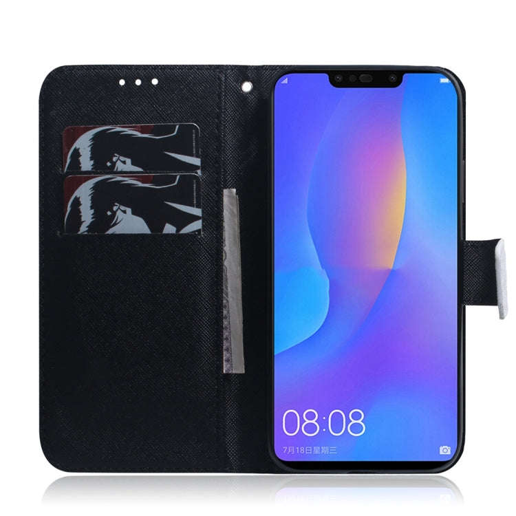 Wolf and Dog Pattern Coloured Drawing Horizontal Flip Leather Case for Huawei P Smart+ 2019 / Nov...