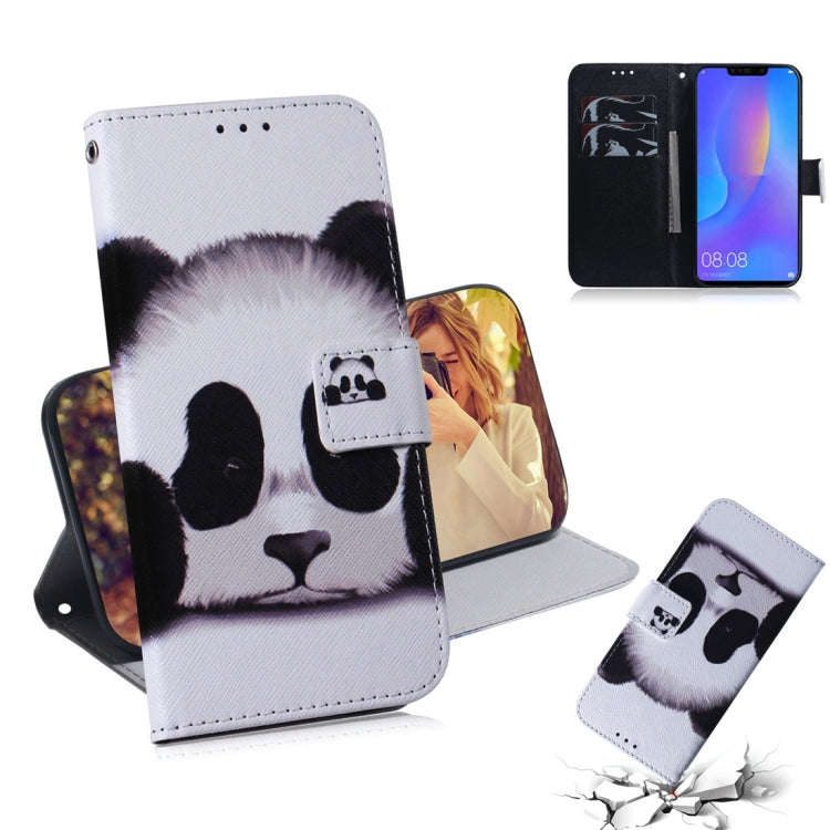 Panda Pattern Coloured Drawing Horizontal Flip Leather Case for Huawei P Smart+ 2019 / Nova 3i, w...