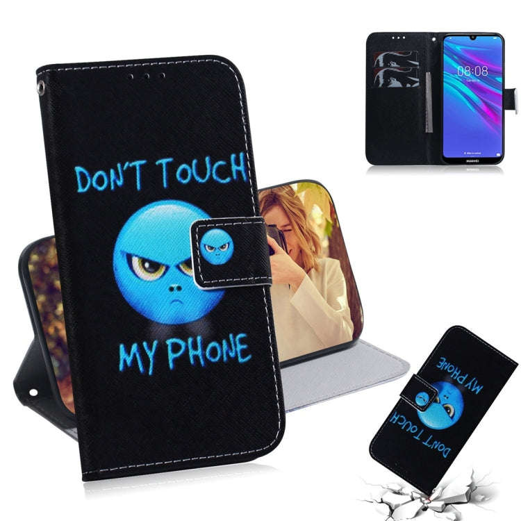 Anger Pattern Coloured Drawing Horizontal Flip Leather Case for Huawei Y6 (2019), with Holder & C...