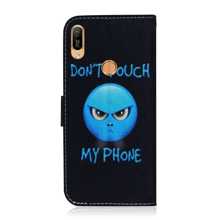 Anger Pattern Coloured Drawing Horizontal Flip Leather Case for Huawei Y6 (2019), with Holder & C...