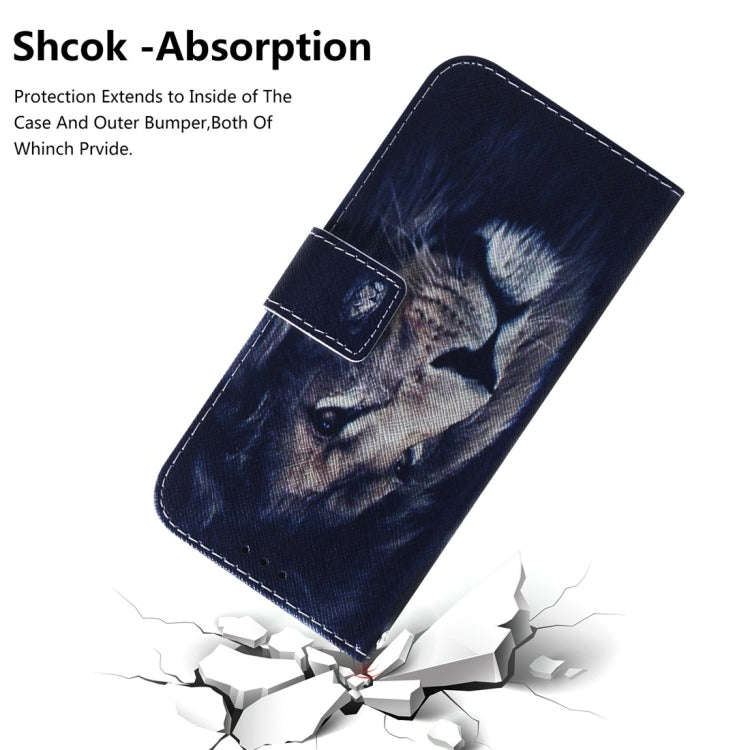 Lion Pattern Coloured Drawing Horizontal Flip Leather Case for Huawei Y7 Prime (2019) / Y7 Pro (2...