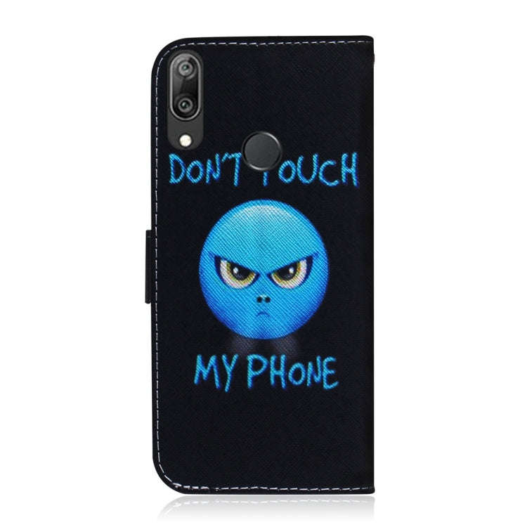 Anger Pattern Coloured Drawing Horizontal Flip Leather Case for Huawei Y7 Prime (2019) / Y7 Pro (...