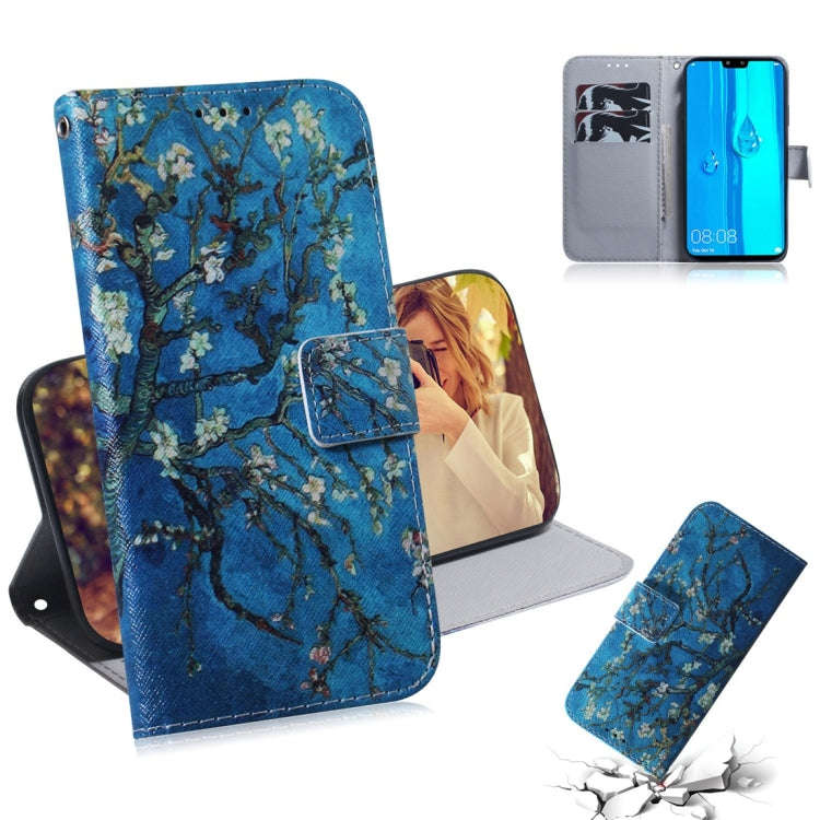 Apricot Flower Pattern Coloured Drawing Horizontal Flip Leather Case for Huawei Y9 (2019) / Enjoy...