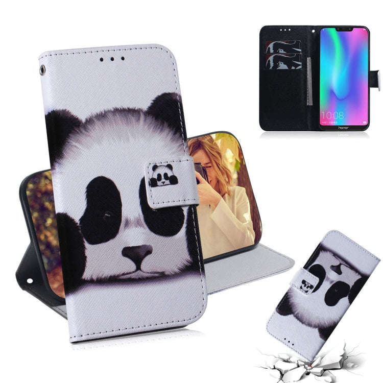 Panda Pattern Coloured Drawing Horizontal Flip Leather Case for Huawei Honor 8C, with Holder & Ca...