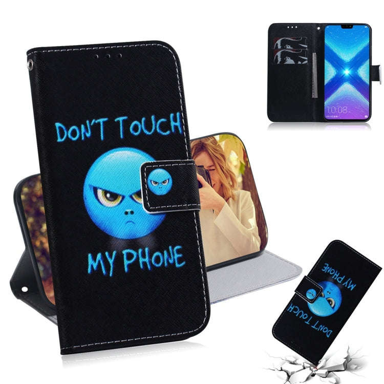 Anger Pattern Coloured Drawing Horizontal Flip Leather Case for Huawei Honor 8X, with Holder & Ca...