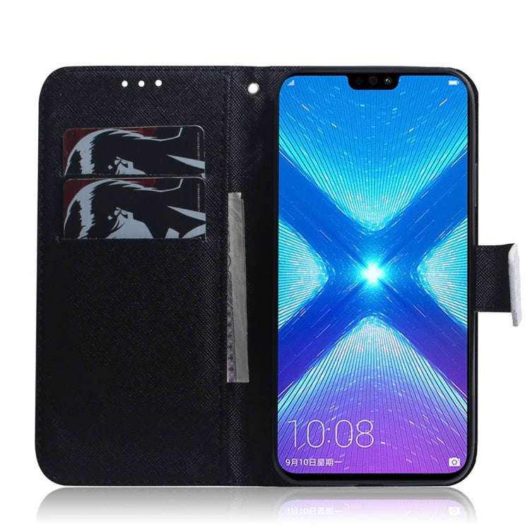 Anger Pattern Coloured Drawing Horizontal Flip Leather Case for Huawei Honor 8X, with Holder & Ca...