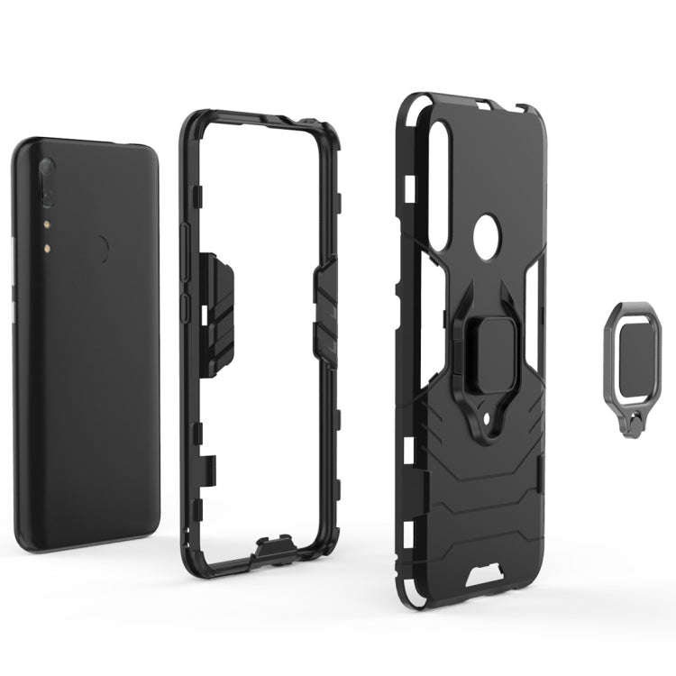 PC + TPU Shockproof Protective Case for Huawei P Smart Z / Y9 Prime (2019), with Magnetic Ring Ho...