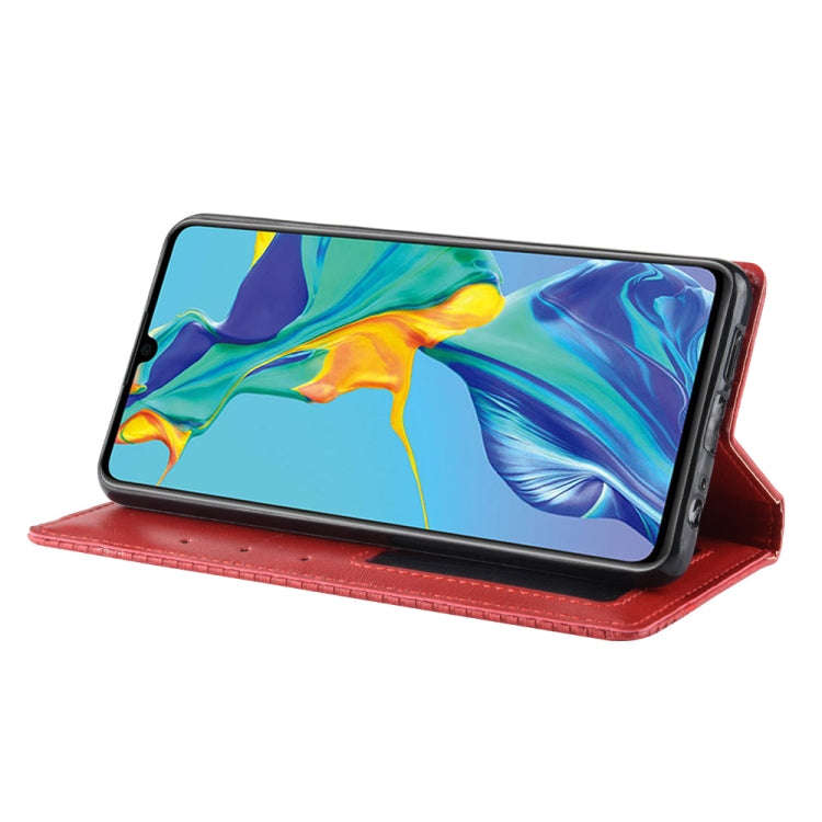 Magnetic Buckle Retro Crazy Horse Texture Horizontal Flip Leather Case for Huawei P30, with Holde...