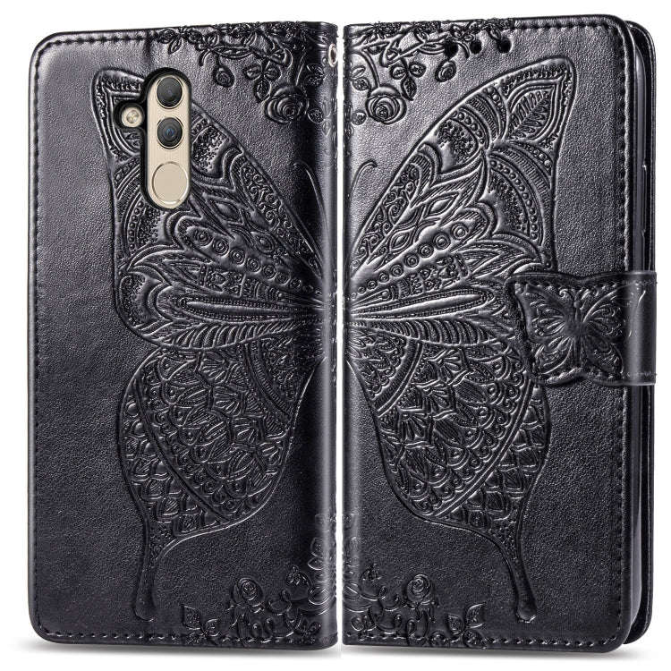 Butterfly Love Flowers Embossing Horizontal Flip Leather Case for Huawei Mate 20 Lite, with Holde...