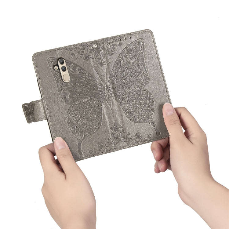 Butterfly Love Flowers Embossing Horizontal Flip Leather Case for Huawei Mate 20 Lite, with Holde...