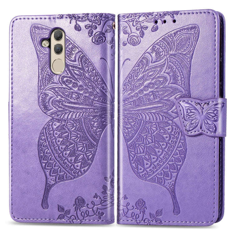 Butterfly Love Flowers Embossing Horizontal Flip Leather Case for Huawei Mate 20 Lite, with Holde...