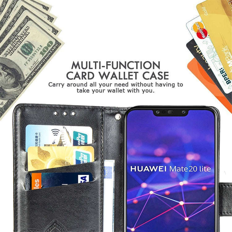 Butterfly Love Flowers Embossing Horizontal Flip Leather Case for Huawei Mate 20 Lite, with Holde...
