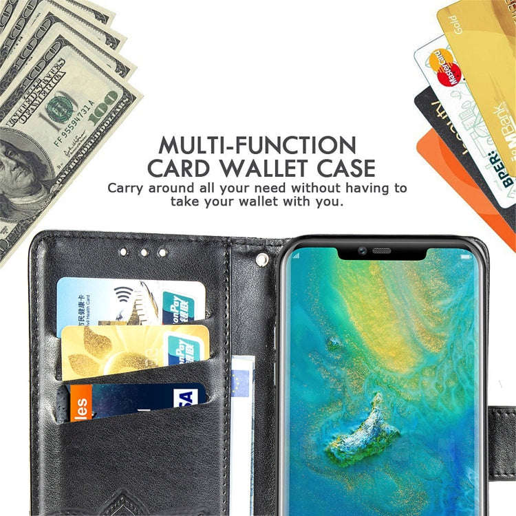 Butterfly Love Flowers Embossing Horizontal Flip Leather Case for Huawei Mate 20 Pro, with Holder...