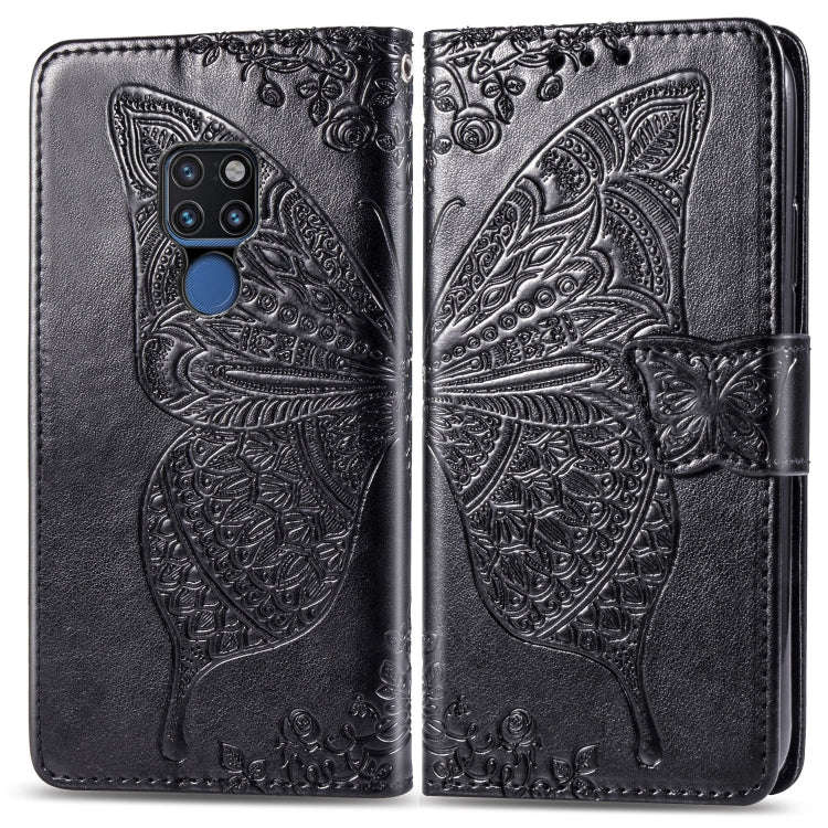 Butterfly Love Flowers Embossing Horizontal Flip Leather Case for Huawei Mate 20, with Holder & C...