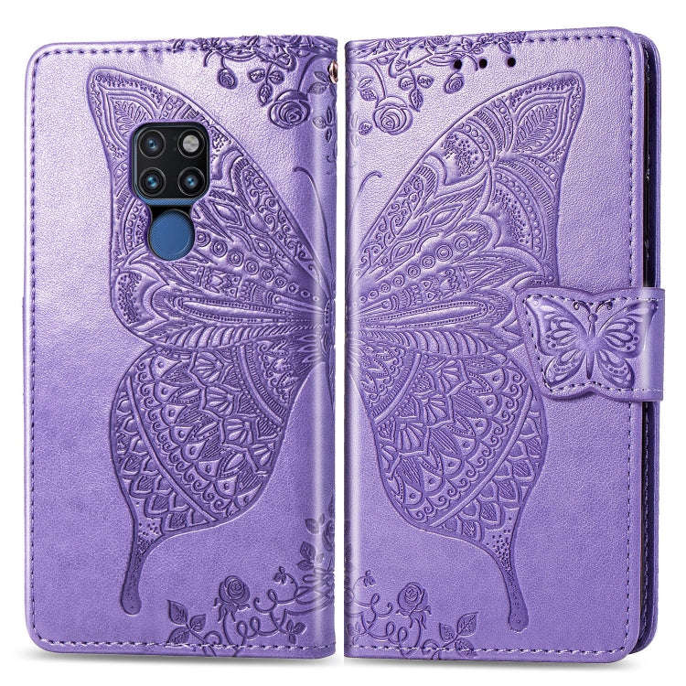 Butterfly Love Flowers Embossing Horizontal Flip Leather Case for Huawei Mate 20, with Holder & C...