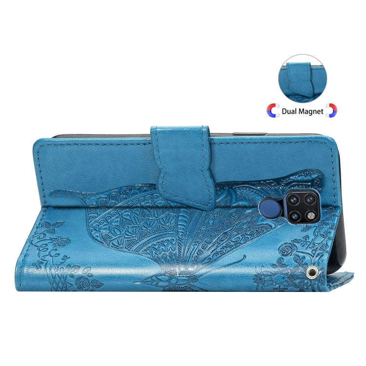 Butterfly Love Flowers Embossing Horizontal Flip Leather Case for Huawei Mate 20, with Holder & C...