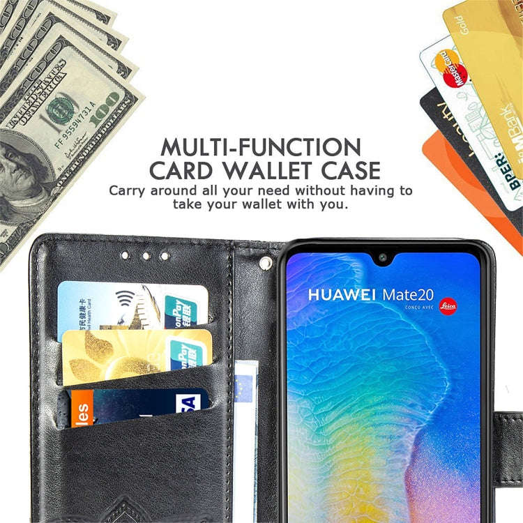 Butterfly Love Flowers Embossing Horizontal Flip Leather Case for Huawei Mate 20, with Holder & C...
