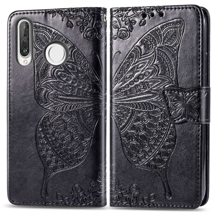 Butterfly Love Flowers Embossing Horizontal Flip Leather Case for Huawei P30 Lite / Nova 4e, with...