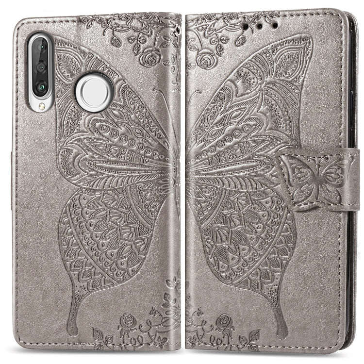 Butterfly Love Flowers Embossing Horizontal Flip Leather Case for Huawei P30 Lite / Nova 4e, with...