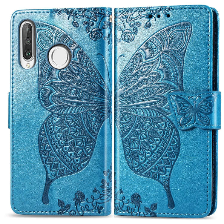 Butterfly Love Flowers Embossing Horizontal Flip Leather Case for Huawei P30 Lite / Nova 4e, with...