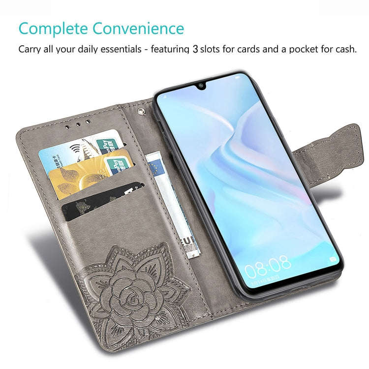 Butterfly Love Flowers Embossing Horizontal Flip Leather Case for Huawei P30 Lite / Nova 4e, with...