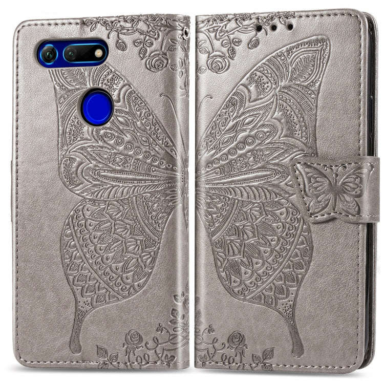 Butterfly Love Flowers Embossing Horizontal Flip Leather Case for Huawei V20, with Holder & Card ...
