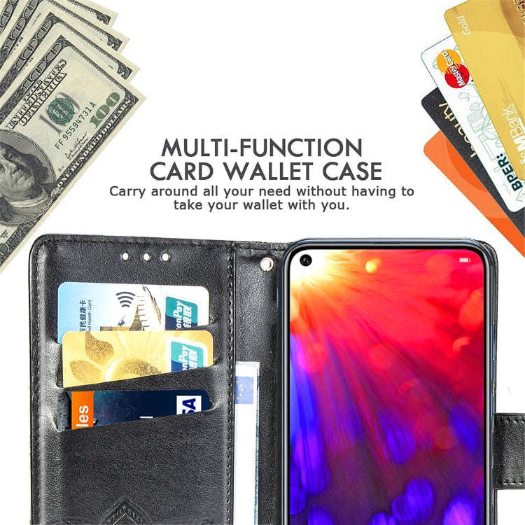 Butterfly Love Flowers Embossing Horizontal Flip Leather Case for Huawei V20, with Holder & Card ...