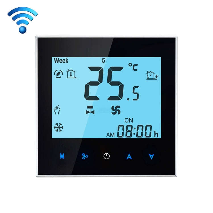 LCD Display Air Conditioning 2-Pipe Programmable Room Thermostat for Fan Coil Unit, Supports Wifi...