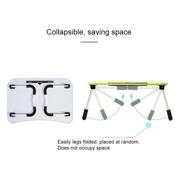 Foldable Non-slip Laptop Desk Table Stand with Card Slot (Black)