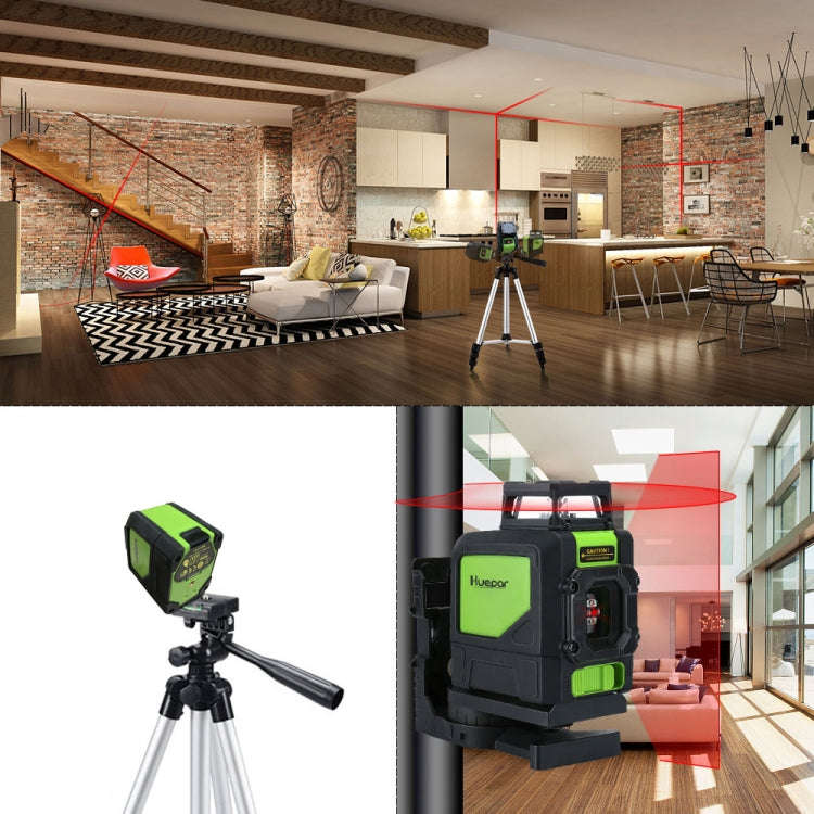 901CR H360 Degrees / V130 Degrees Laser Level Covering Walls and Floors 5 Line Red Beam IP54 Wate...