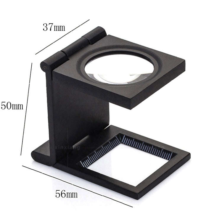 Mini Desk Style 10x Magnification Loupe Metal Antique Magnifier (Black)