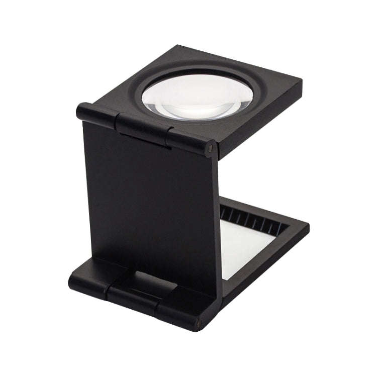 Mini Desk Style 10x Magnification Loupe Metal Antique Magnifier (Black)
