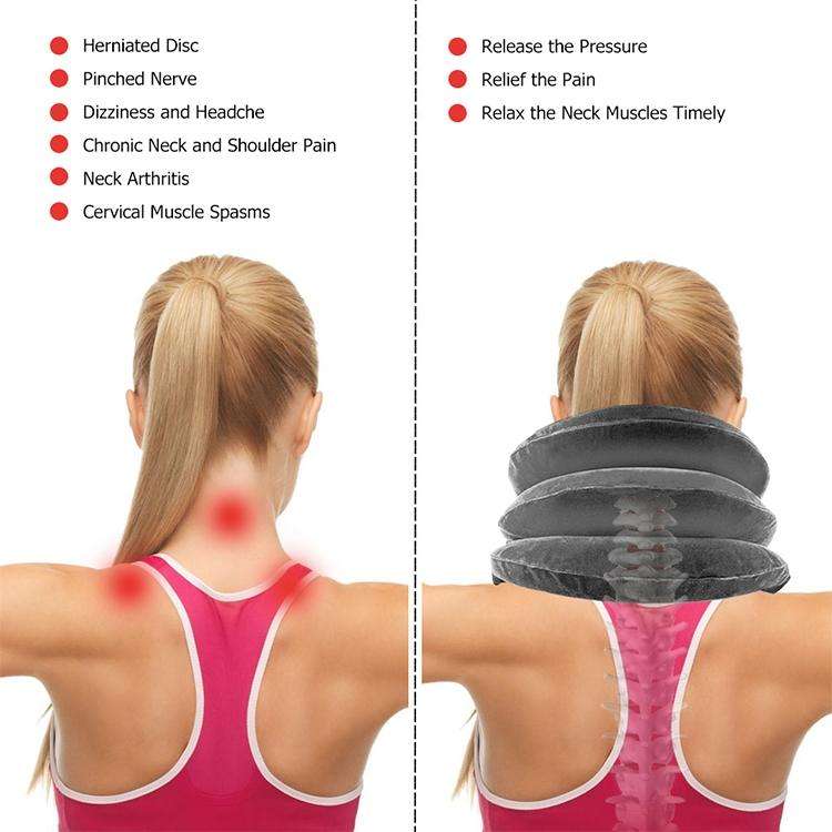Household Full Cashmere Cervical Traction Instrument Neck Protection Inflatable Cervical Spine Ma...