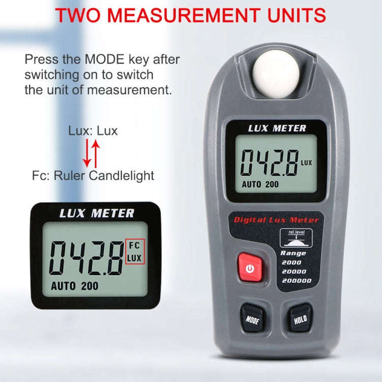 MT-30 LCD Portable Digital Light Lux Meter for Factory / School / House Various Occasion, Range: ...