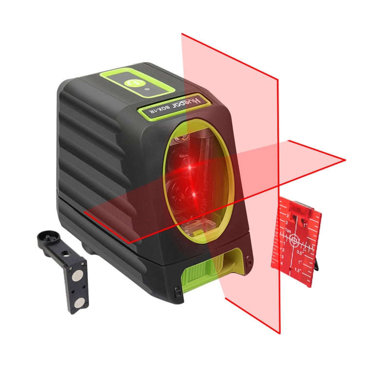 BOX-1G 1V1H 40mW & 10mW 2 Line Green Beam Laser Level Covering Walls and Floors (Green)