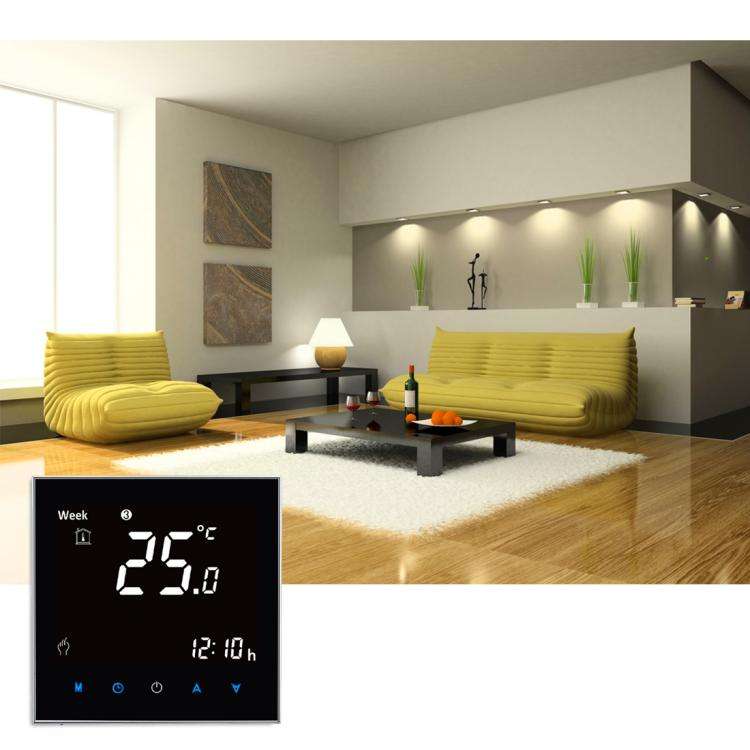 BHT-2001 3A Load Water Heating Type LCD Digital Heating Room Thermostat, Display Clock / Temperat...