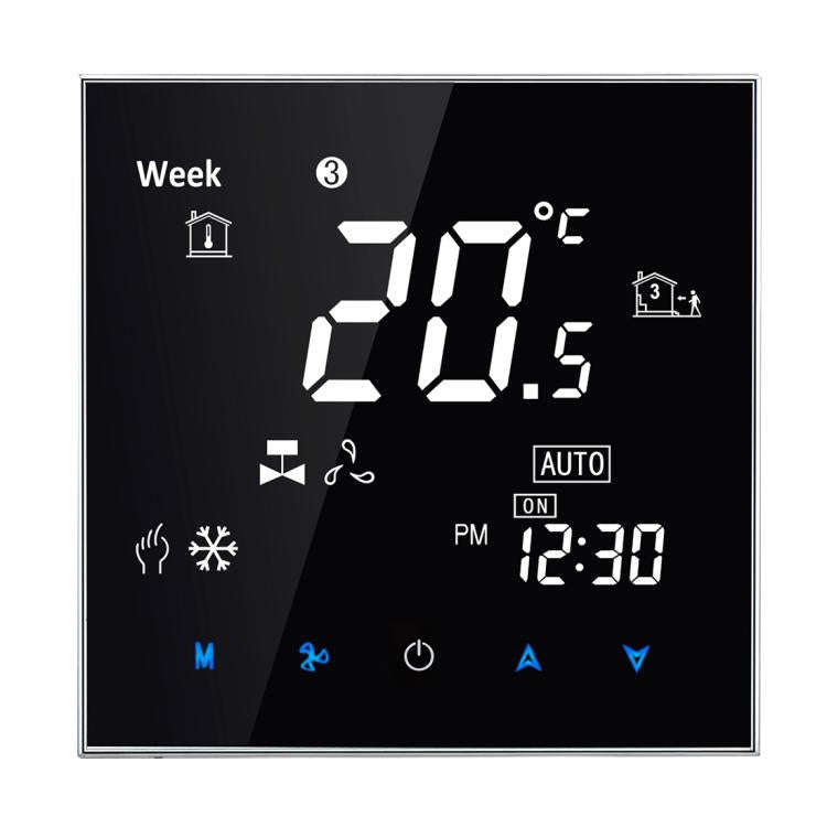 BAC-2000 Central Air Conditioning Type Touch LCD Digital 2-pipe Fan Coil Unit Room Thermostat, Di...