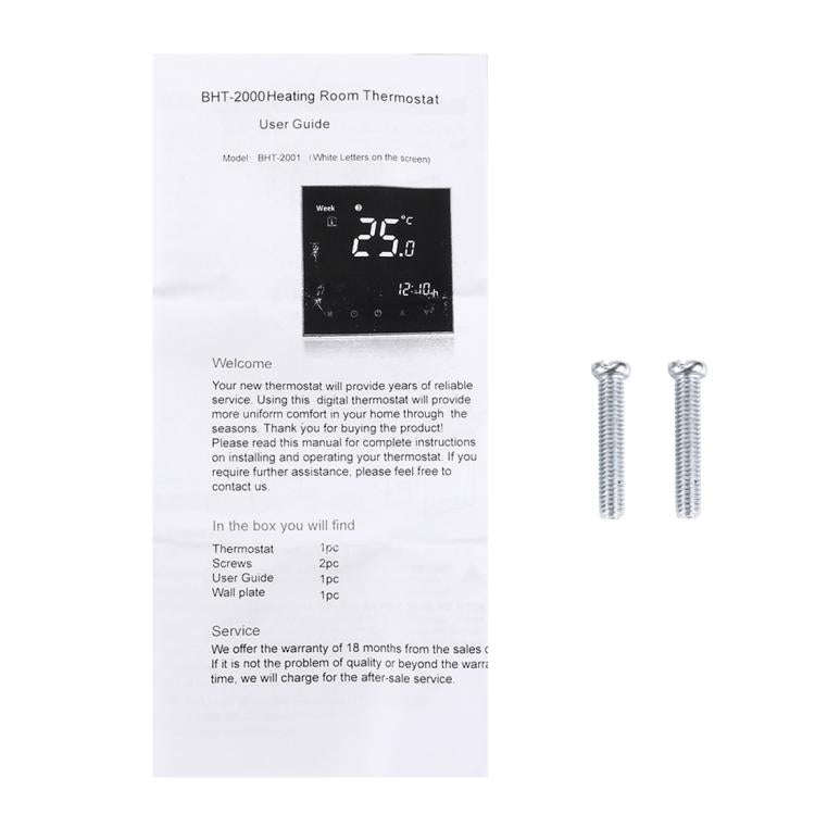 BAC-2000 Central Air Conditioning Type Touch LCD Digital 2-pipe Fan Coil Unit Room Thermostat, Di...