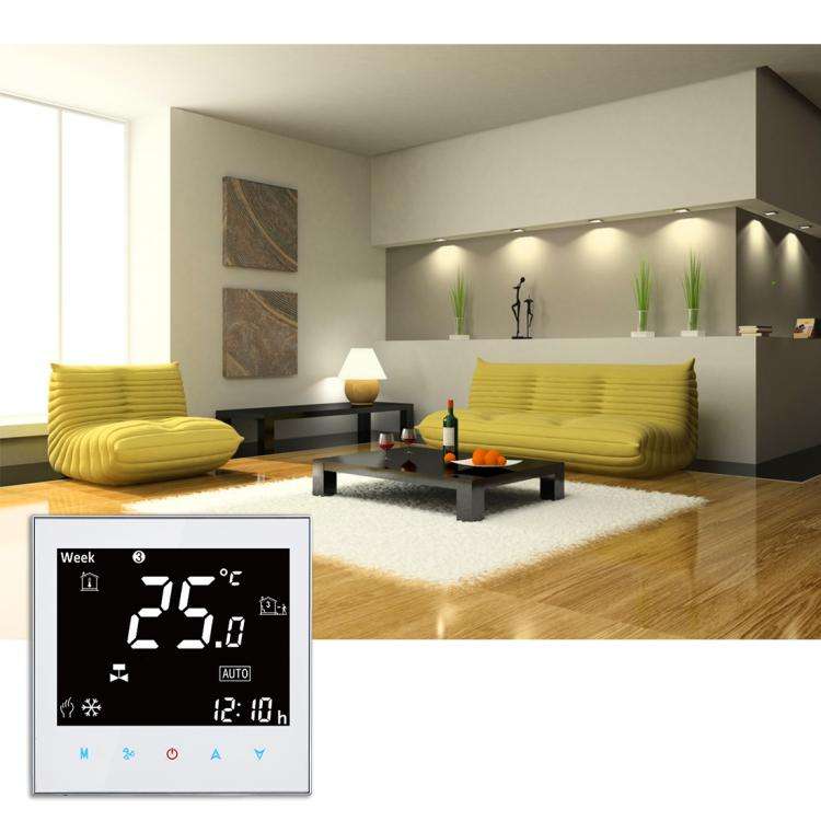 BAC-2000 Central Air Conditioning Type Touch LCD Digital 2-pipe Fan Coil Unit Room Thermostat, Di...