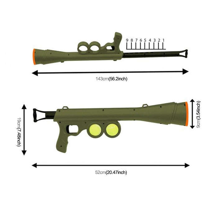 Pet Dog Supplies Toy Training Launcher Remote Speed Aiming Tennis Launcher, Size:52*19*9cm