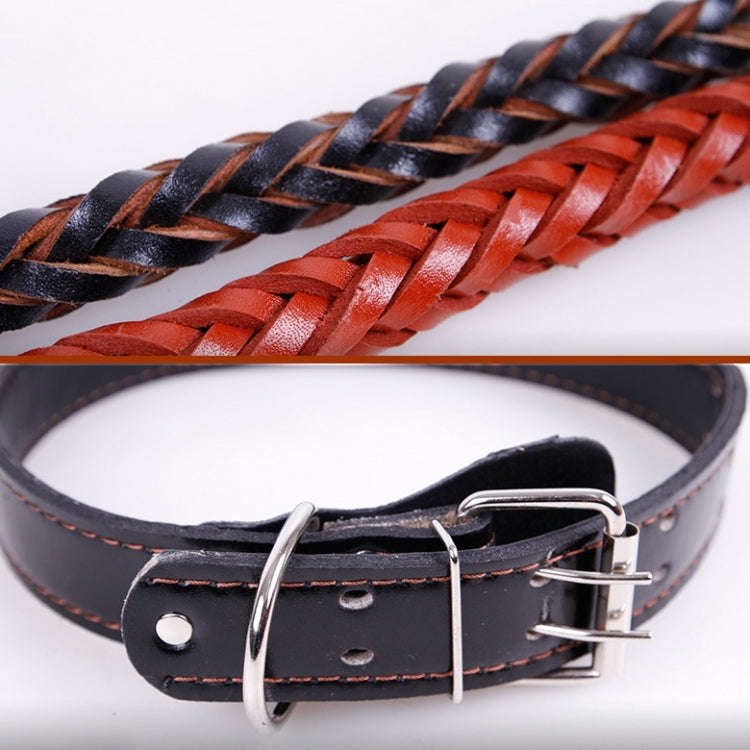 Cowhide Traction Belt Dog Collar Telescopic Dog Rope, Suitable For Medium and Large Dogs, M, Rope...