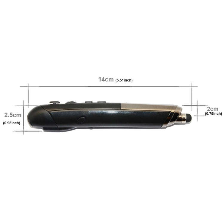 PR-08 2.4G Innovative Pen-style Handheld Wireless Smart Mouse, Effective Distance: 10m(Black)