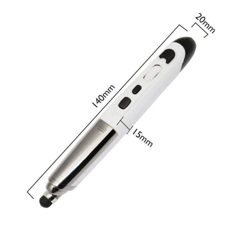 PR-08 2.4G Innovative Pen-style Handheld Wireless Smart Mouse, Effective Distance: 10m(White)