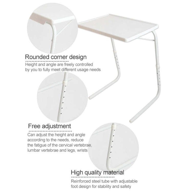 Plastic Pad Steel Tube Bracket Liftable Foldable Portable Multi-purpose Laptop Table, Adjustable ...