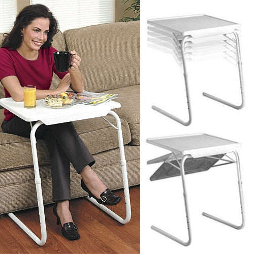 Plastic Pad Steel Tube Bracket Liftable Foldable Portable Multi-purpose Laptop Table, Adjustable ...